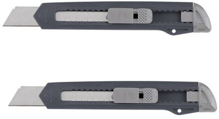 Afbreekmes - 2x stuks - 1,8 cm - uitschuifmes - hobbymes