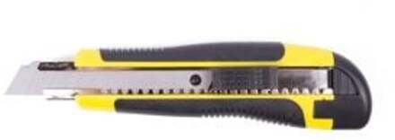 Afbreekmes - profi - snijmes - werkmes - 18 mm - geel