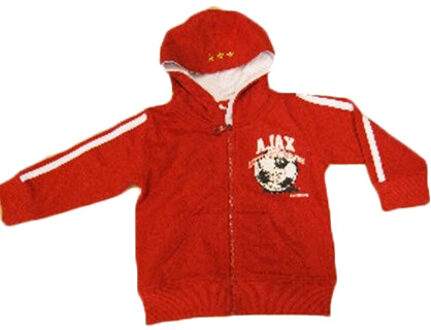 AFC Ajax baby hooded sweatvest little soccer fan rood, maat 86/92