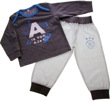 AFC Ajax baby jongens pyjama blauw: A is for Ajax, maat 62/68