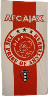 AFC Ajax badlaken rood/wit, 75 x 150 cm