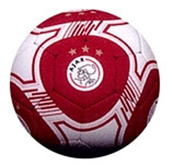 AFC Ajax Bal leer middel wit/rood strepen