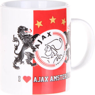 AFC Ajax mok I love Ajax Amsterdam wit/rood/wit