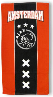 AFC Ajax rood/zwart badlaken 75 x 150 cm