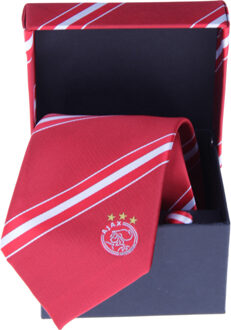 AFC Ajax stropdas wit/rood/wit strepen