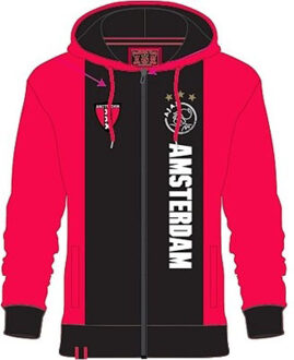 AFC Ajax sweatvest hooded Amsterdam wapen rood/zwart/rood, maat XL