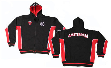 AFC Ajax Sweatvest zwart/rood hooded Amsterdam maat 128