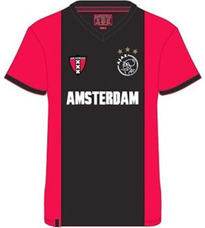 AFC Ajax t-shirt Amsterdam wapen rood/zwart/rood, maat M