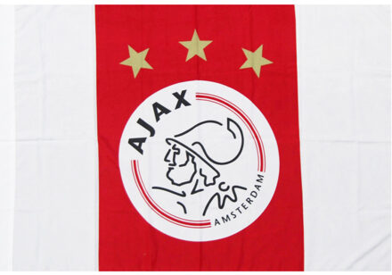 AFC Ajax vlag wit/rood/wit, 150 x 225 cm