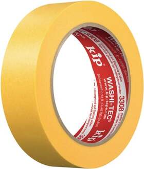 Afdekband | glad | geel | lengte 50 m | breedte 18 mm | rol | 12 stuks - 3308-18 3308-18