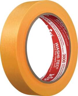 Afdekband | glad | geel | lengte 50 m | breedte 48 mm | rol | 5 stuks - 3808-48 3808-48