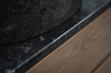 Afdekblad Loutro Marmer Glans Antraciet 140x200 cm