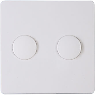 Afdekplaat/Centraalplaat - Paris HK05 - DUO Dimmer - Arctic Glans Wit