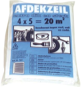 Afdekzeil transparant 4 x 5 m - scheidingswand van zeil