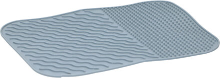 Afdruipmat - anti slip - flexibel - siliconen - grijs - 34 x 26 cm - Afdruiprekken