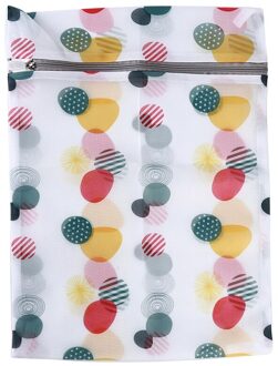 Afdrukken Ritssluiting Mesh Waszak Polyester Wassen Netto Zak Voor Ondergoed Sok Wasmachine Pouch Kleding Beha Zakken 30x40cm