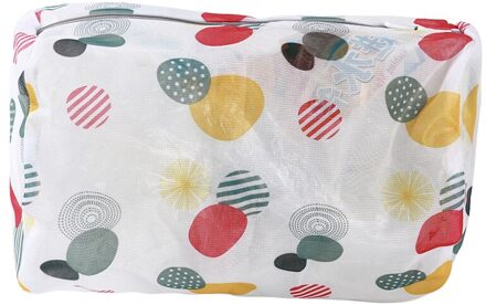 Afdrukken Ritssluiting Mesh Waszak Polyester Wassen Netto Zak Voor Ondergoed Sok Wasmachine Pouch Kleding Beha Zakken Cylindrical zak