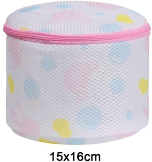 Afdrukken Ritssluiting Mesh Waszak Polyester Wasserij Wassen Tassen Grof Netto Wasmand Voor Wasmachines Mesh Beha Zak 15x16cm