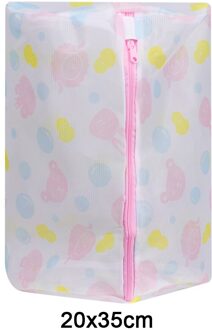 Afdrukken Ritssluiting Mesh Waszak Polyester Wasserij Wassen Tassen Grof Netto Wasmand Voor Wasmachines Mesh Beha Zak 20x35cm