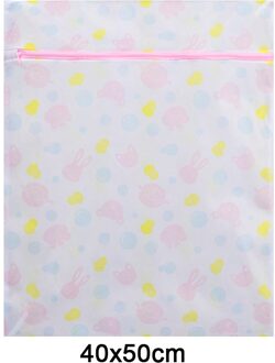 Afdrukken Ritssluiting Mesh Waszak Polyester Wasserij Wassen Tassen Grof Netto Wasmand Voor Wasmachines Mesh Beha Zak 40x50cm