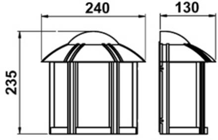 Affra buitenwandlamp in landhuisstijl zwart wit