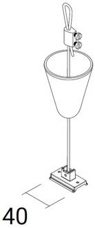 afhanghoogte SQUARE 48 V, wit, pendelhoogte 200 cm wit, staal