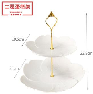 Afneembare Cake Stand Europese Stijl 2 Tier Gebak Cupcake Fruitschaal Serveren Dessert Houder Wedding Party Home Decor 4
