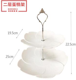 Afneembare Cake Stand Europese Stijl 2 Tier Gebak Cupcake Fruitschaal Serveren Dessert Houder Wedding Party Home Decor