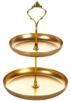 Afneembare Cake Stand Europese Stijl 2 Tier Gebak Cupcake Fruitschaal Serveren K9FA 01GD
