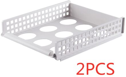 Afneembare kleding organizer kledingkast partitie board rack lade kleding opbergdoos slaapkamer multi-layer stapelbaar opbergrek 2stk (L 28x34x6cm)