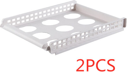 Afneembare kleding organizer kledingkast partitie board rack lade kleding opbergdoos slaapkamer multi-layer stapelbaar opbergrek 2stk (S 24x32x4cm)