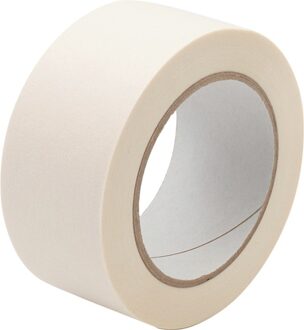 Afplakband | licht gecrêpt | wit | lengte 50 m | breedte 25 mm | rol | 36 stuks - 1361000035 1361000035