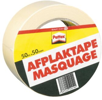 Afplaktape Pattex 50mmx50m creme