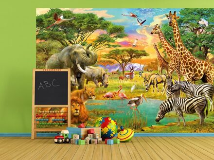 African Animals - 366 x 254 cm - Multi