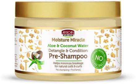 African Pride Moisture Miracle Aloe & Coconut Water Detangle & Condition Pre-Shampoo 340gr