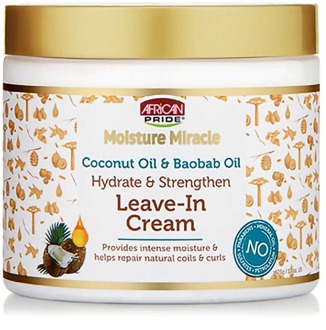 African Pride Moisture Miracle Coconut Oil & Baobab Oil Hydrate & Strengthen Leave-In Cream 443gr
