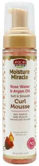 African Pride Moisture Miracle Rose Water & Argan Oil Soft & Smooth Curl Mousse 251ml
