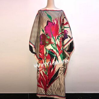 Afrika Kleding Maxi Jurken Elegante Vrouwen Bloemen Плать Boho Jurk Zomer Strand Lange Mouwen Avondfeest Zonnejurk 2