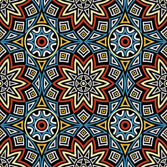 Afrika Oude Mysterieuze Religieuze Poly Katoen Stof Geometrie Bloemen Naaien Doek Jurk Kleding Textiel Patchwork,1Yc18113 1129560