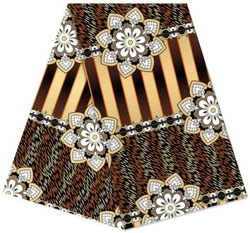 Afrika Stijl Print Stof Voor Diy Voor Naaien 100% Katoen Ademend Huidvriendelijk Materiaal Afrika NO.1 6 Yards