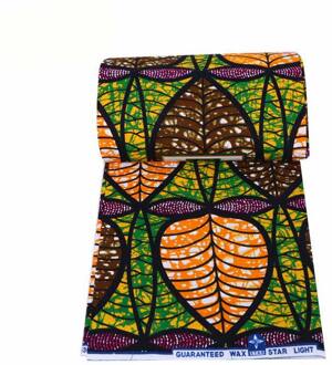 Afrikaanse 100% Katoen Leaf Print Echte Ankara Garantie Real Wax Nieuwkomers