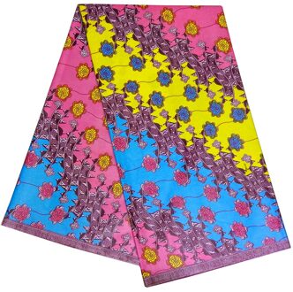 Afrikaanse Ankara Wax Stof Veritable Gegarandeerd Echte Wax 6 Yard Afrikaanse Stof