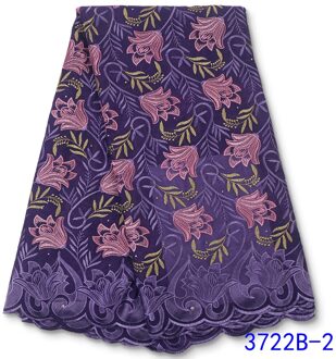 Afrikaanse Droge Kant Stof Katoen Kant Gaten Zwitserse Voile Kant In Zwitserland Voor Nigeriaanse Party Jurk YA3722B-7 afbeelding 2