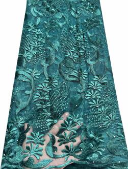 Afrikaanse Kant Stof Franse Tule Kant Stof Trouwjurk Nigeriaanse Kant Stof Stenen 5 Yard Naaien VL90818 VLY112 AS PIC15