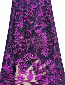 Afrikaanse Kant Stof Franse Tule Kant Stof Trouwjurk Nigeriaanse Kant Stof Stenen 5 Yard Naaien VL90818 VLY112 AS PIC16