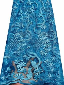 Afrikaanse Kant Stof Franse Tule Kant Stof Trouwjurk Nigeriaanse Kant Stof Stenen 5 Yard Naaien VL90818 VLY112 AS PIC17