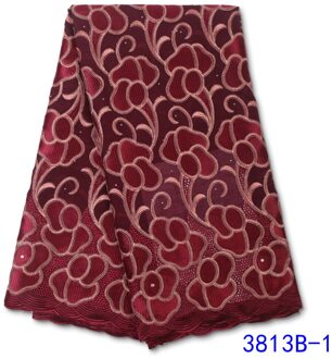 Afrikaanse Katoen Kant Stof Kant Zwitserse Voile Kant Materiaal In Zwitserland Borduren Voor Jurk Naaien YA3813B-2 afbeelding 1