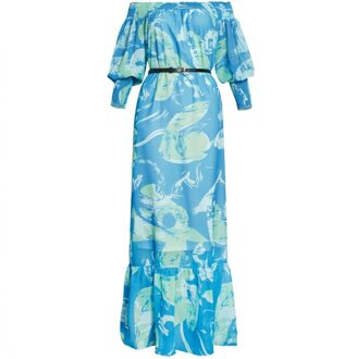 Afrikaanse Lange Maxi Jurk Slash Nek Uit De Schouder Backless Dagelijks Avond Party Dress Afrikaanse Geplooide Jurken Voor Vrouwen Abaya Blauw