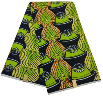 Afrikaanse Nigeria Ankara Mode nederlands Echte Nederlandse Echte Wax Tela Estampadas Verdes Stof Voor Bruiloft 6Yards