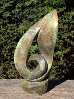 Afrikaanse sculptuur Leaf, 42 cm